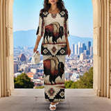 GB-NAT00902 Native American Ladies Two Piece Suit