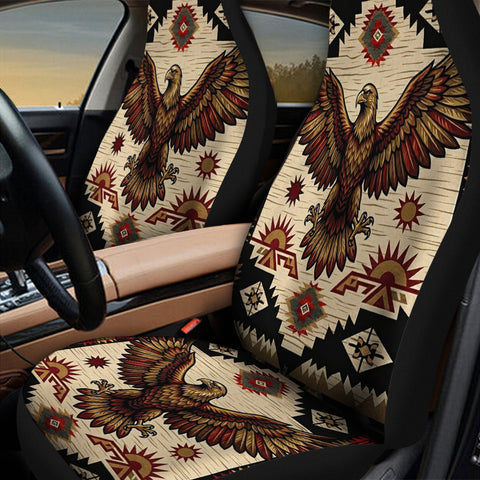 GB-NAT00902v2 Eagles and Sun Native Car Seat Cover