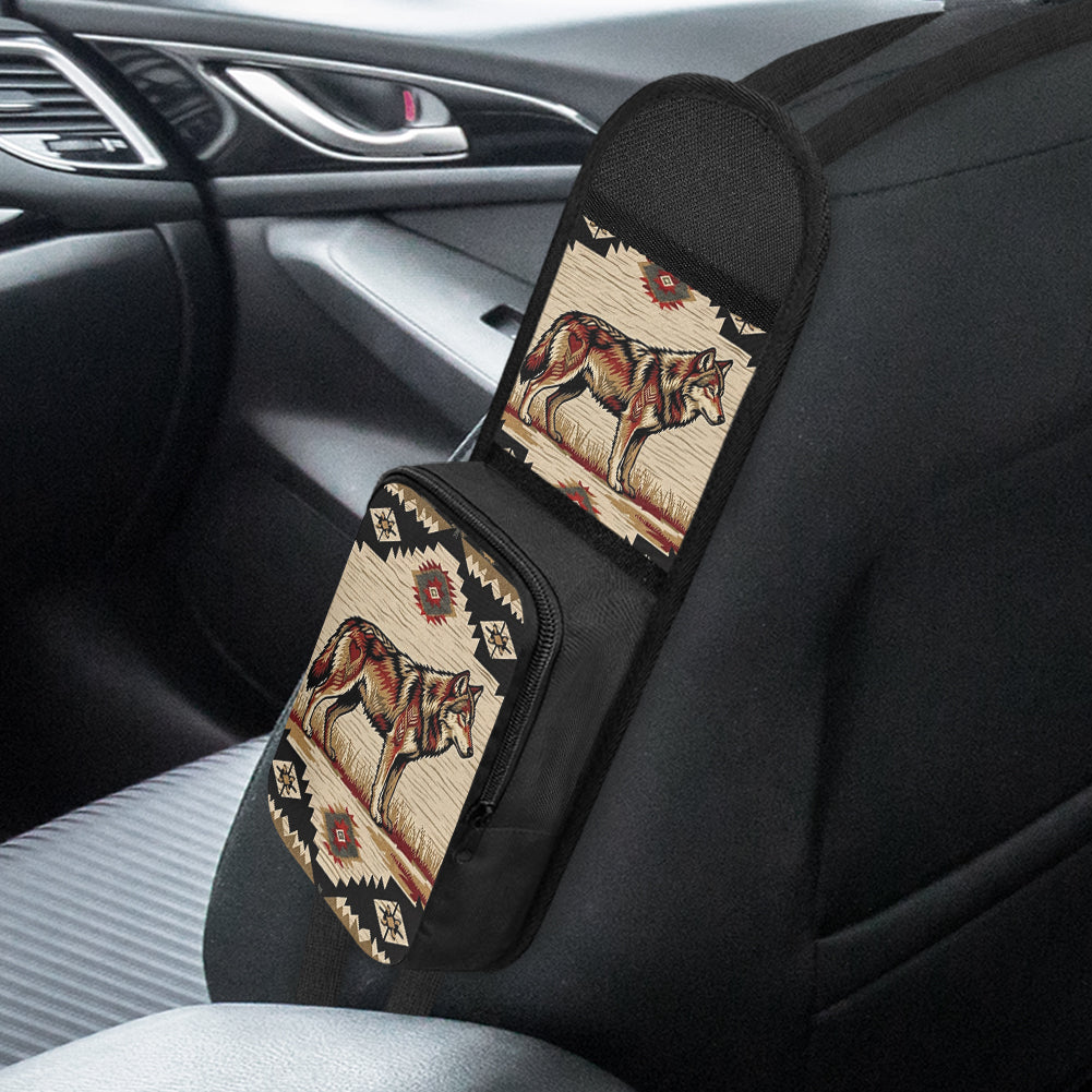 GB-NAT00902v3 Wolf Native American Car Seat Storage Bag