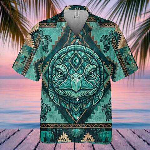 GB-NAT00903v3 Tribe Turtle Native American Hawaiian Shirt 3D