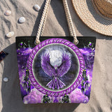 GB-NAT00908 Eagle Dreamcatcher Native American Quilted Beach Bag