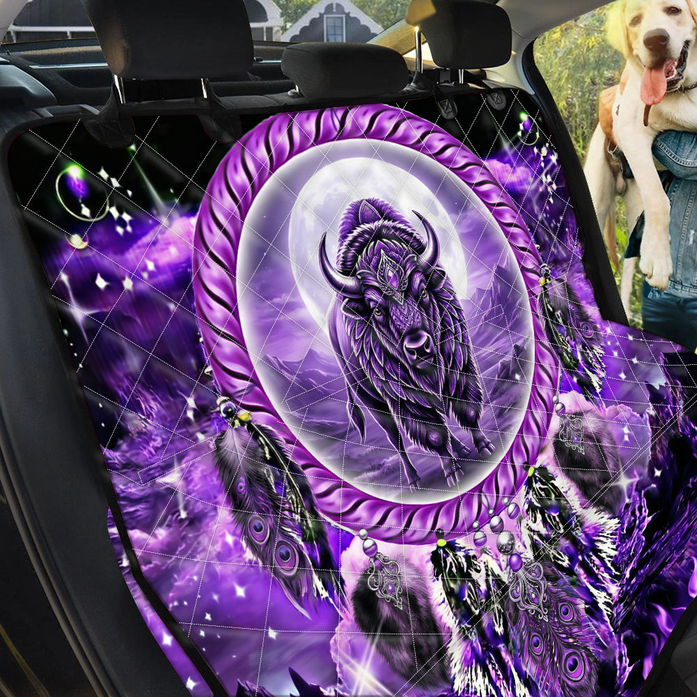 GB-NAT00908v2 Bison Dreacatcher Native American Pet Seat Cover