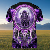 GB-NAT00908v2 Bison Native American 3D T-shirt