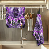 GB-NAT00908v2 Dreamcatcher Bison Native American Kitchen Dish Towel Set of 2