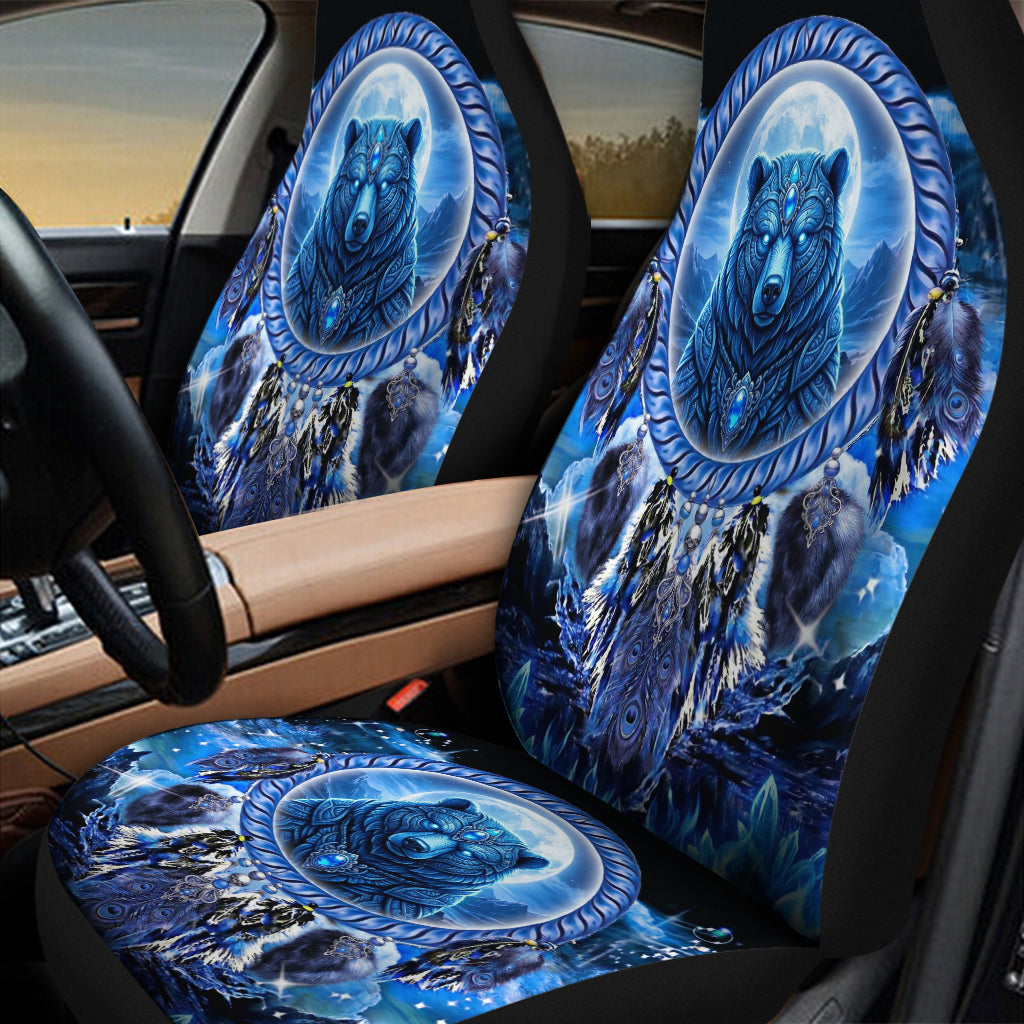 GB-NAT00908v3 Bear Dreamcatcher Native Car Seat Cover