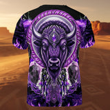 GB-NAT00908v6 Bison Native American 3D T-shirt