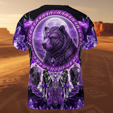 GB-NAT00908v7 Bear Native American 3D T-shirt