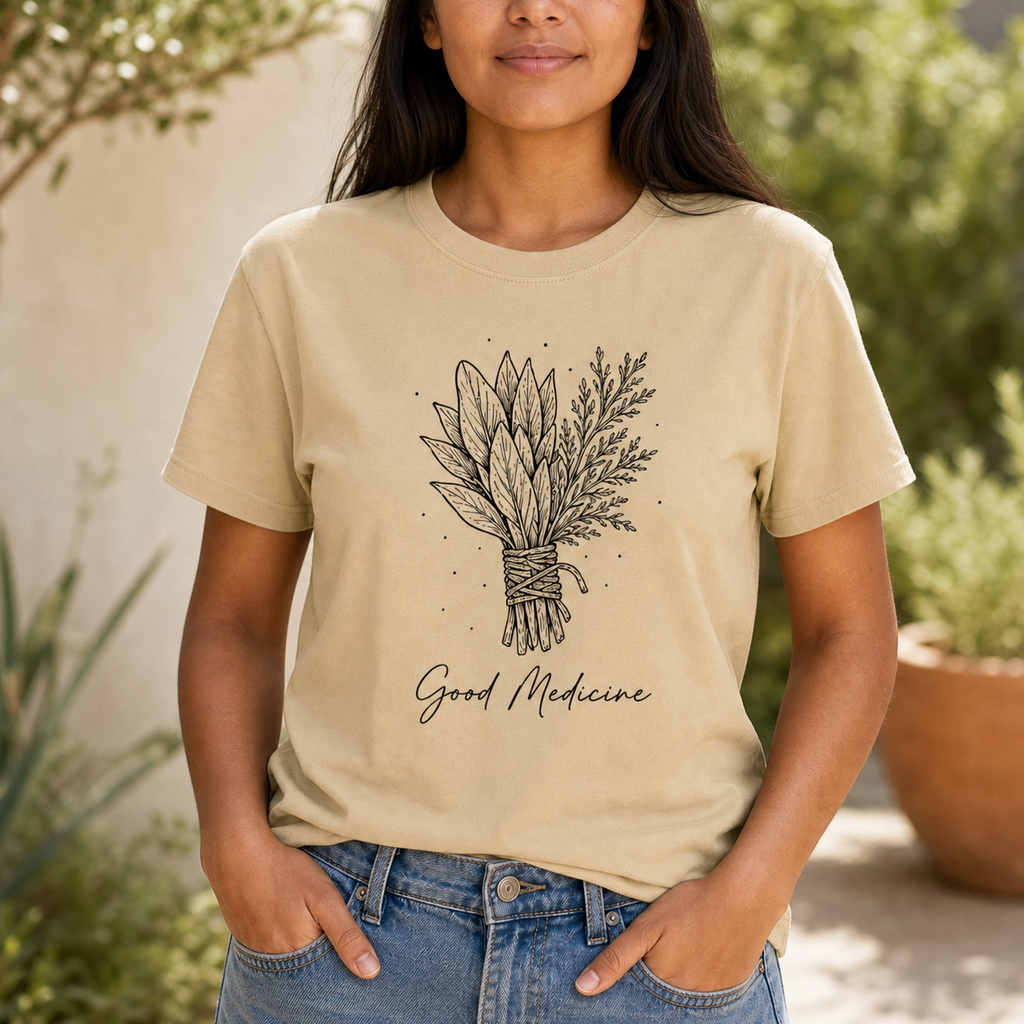 Good Medicine Botanical Native American-Inspired 2D T-Shirt TSm043