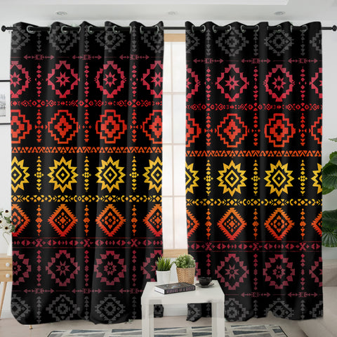 Gradient Pattern Native American Living Room Curtain DS260729M10