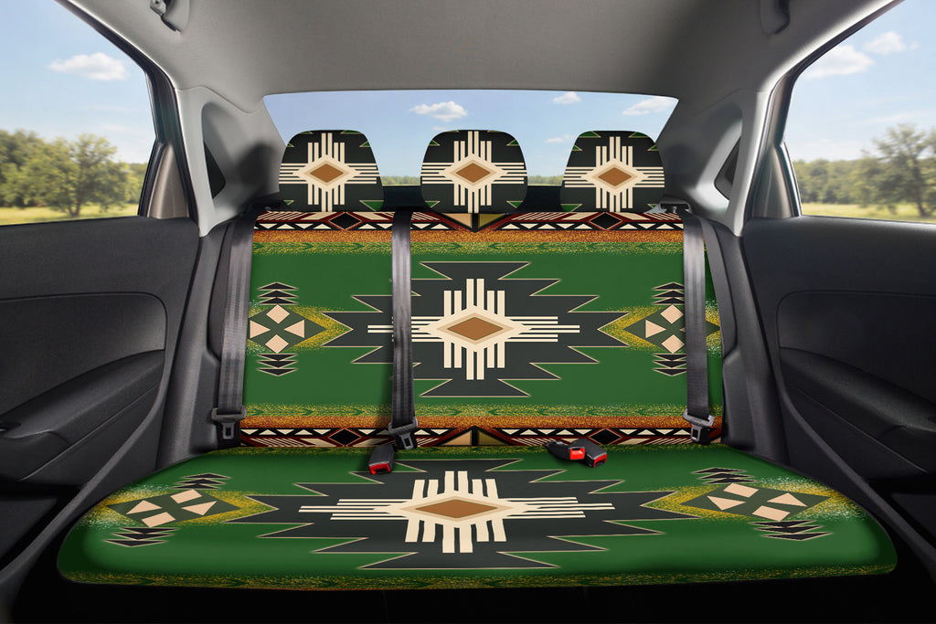 Green Symbol Native American Car Back Seat Cover Set GB-NAT0001