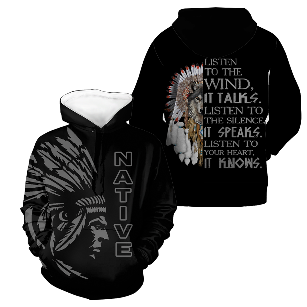 Powwow StoreHD0012343 Pattern Native Pride 3D Hoodie