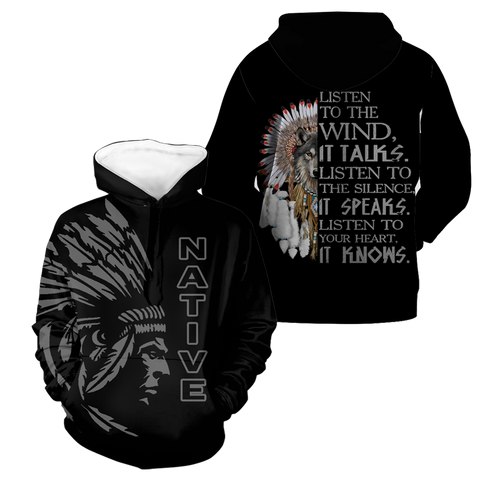 Powwow StoreHD0012343 Pattern Native Pride 3D Hoodie