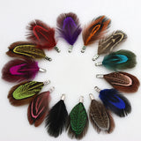 Natural Feather Tassel Charms – 12 Pcs Set for Earrings, Necklaces & Crafts