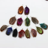 Natural Feather Tassel Charms – 12 Pcs Set for Earrings, Necklaces & Crafts
