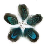 Natural Feather Tassel Charms – 12 Pcs Set for Earrings, Necklaces & Crafts