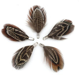 Natural Feather Tassel Charms – 12 Pcs Set for Earrings, Necklaces & Crafts