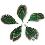 Natural Feather Tassel Charms – 12 Pcs Set for Earrings, Necklaces & Crafts