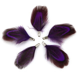 Natural Feather Tassel Charms – 12 Pcs Set for Earrings, Necklaces & Crafts