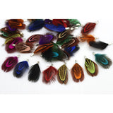 Natural Feather Tassel Charms – 12 Pcs Set for Earrings, Necklaces & Crafts