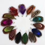 Natural Feather Tassel Charms – 12 Pcs Set for Earrings, Necklaces & Crafts