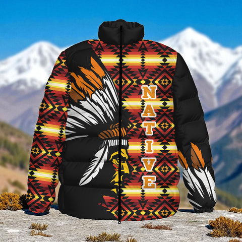 HD000129 Native American Unisex Stand Collar Slim Down Jacket