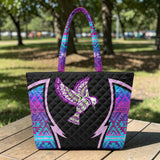 HD000800 Native American Quilted Shoulder Tote Bag