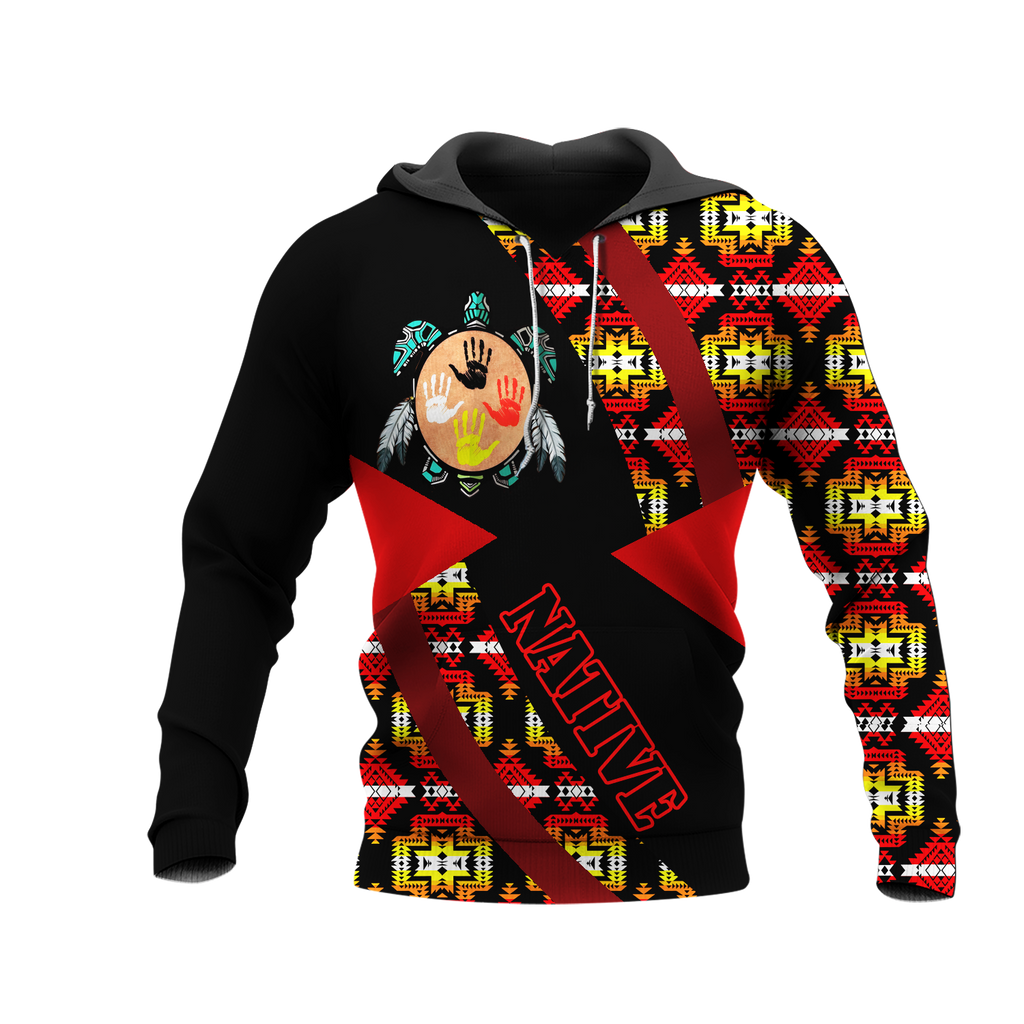 HD0012565 Pattern Native American  Pride 3D Hoodie