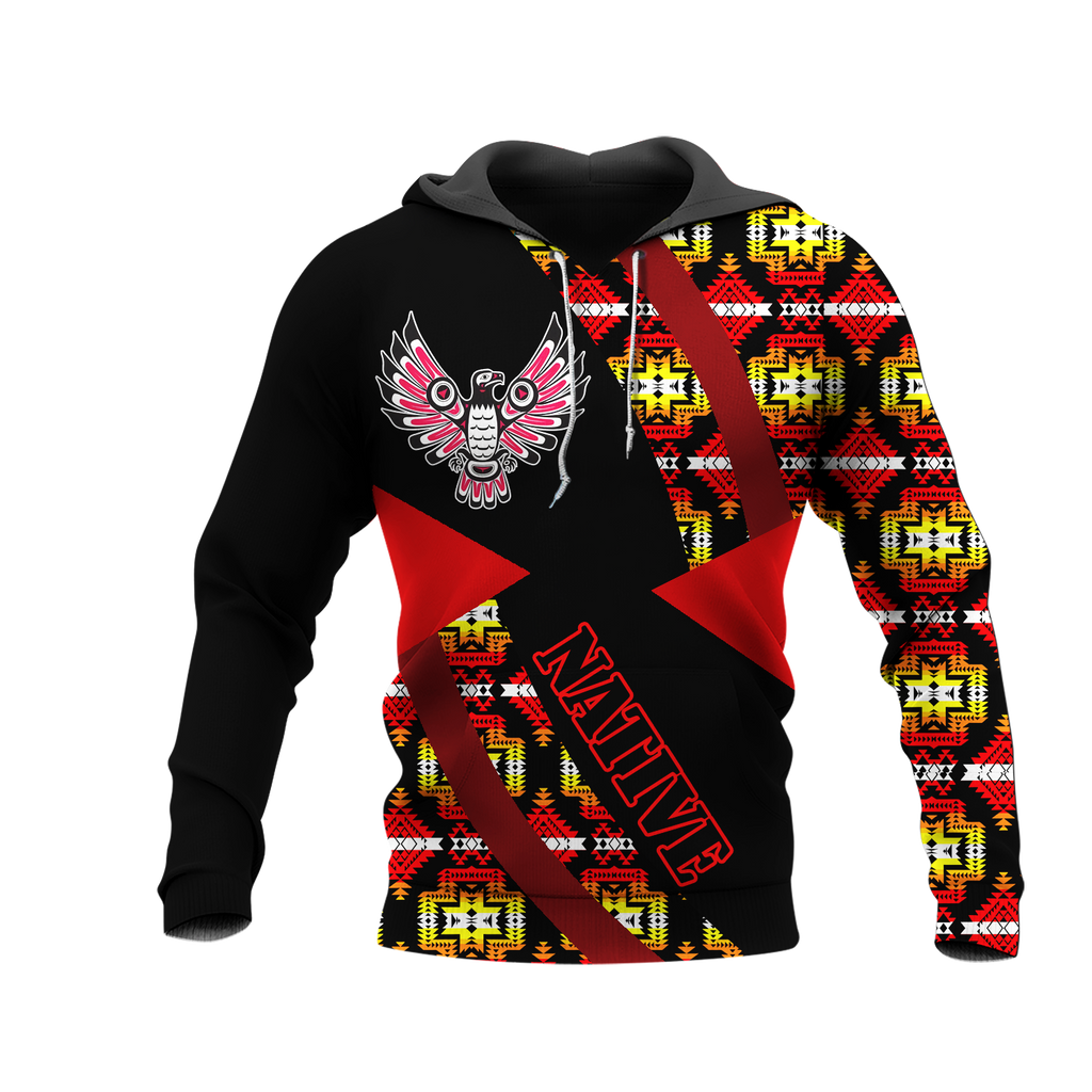 HD0012566 Pattern Native American  Pride 3D Hoodie