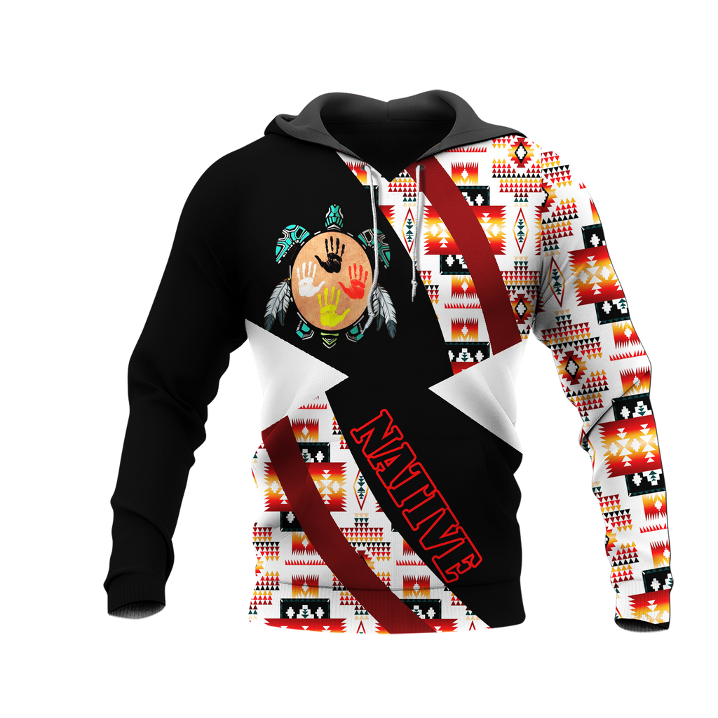 HD0012570 Pattern Native American  Pride 3D Hoodie