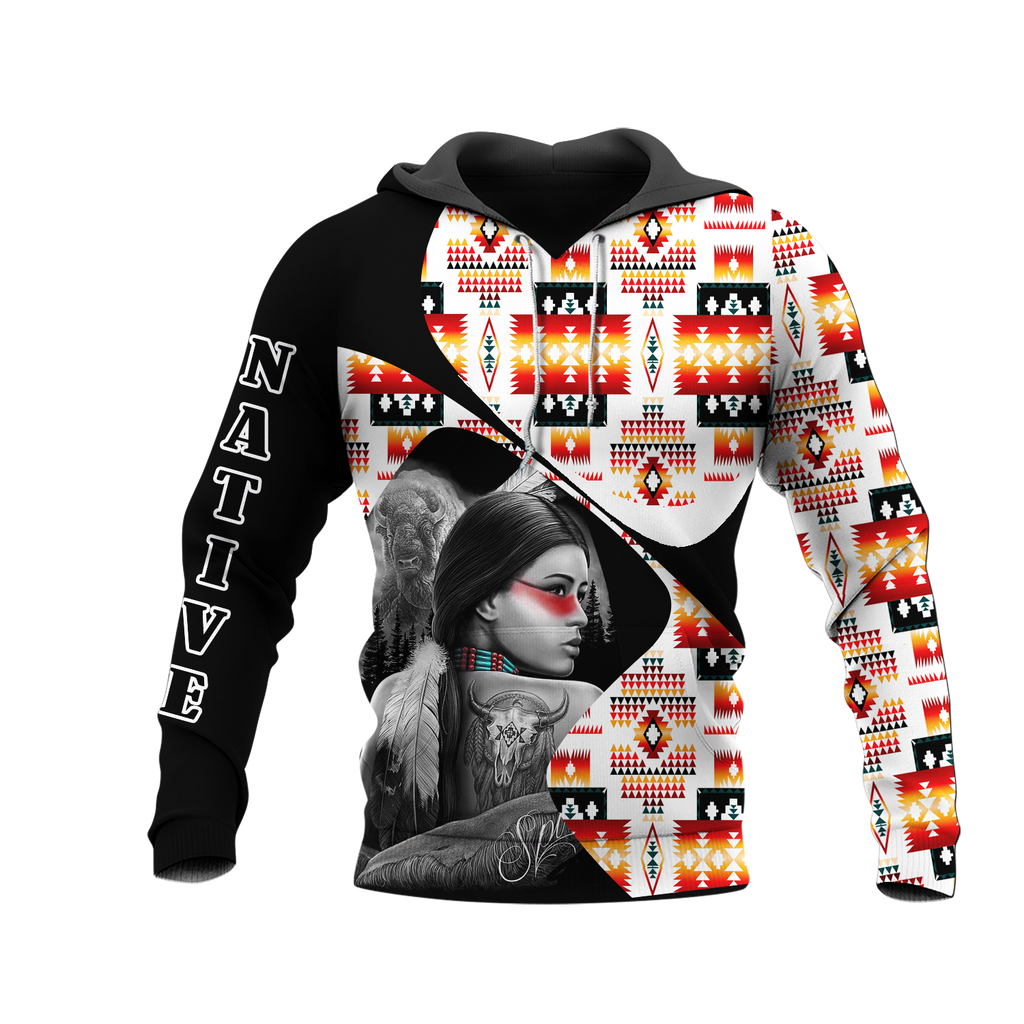 HD0012578 Pattern Native American  Pride 3D Hoodie