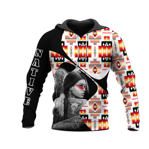 HD0012578 Pattern Native American  Pride 3D Hoodie