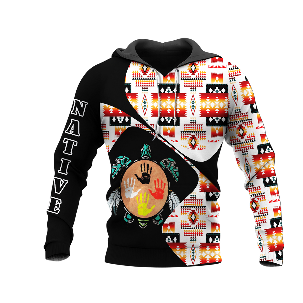 HD0012580 Pattern Native American  Pride 3D Hoodie