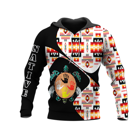 HD0012580 Pattern Native American  Pride 3D Hoodie