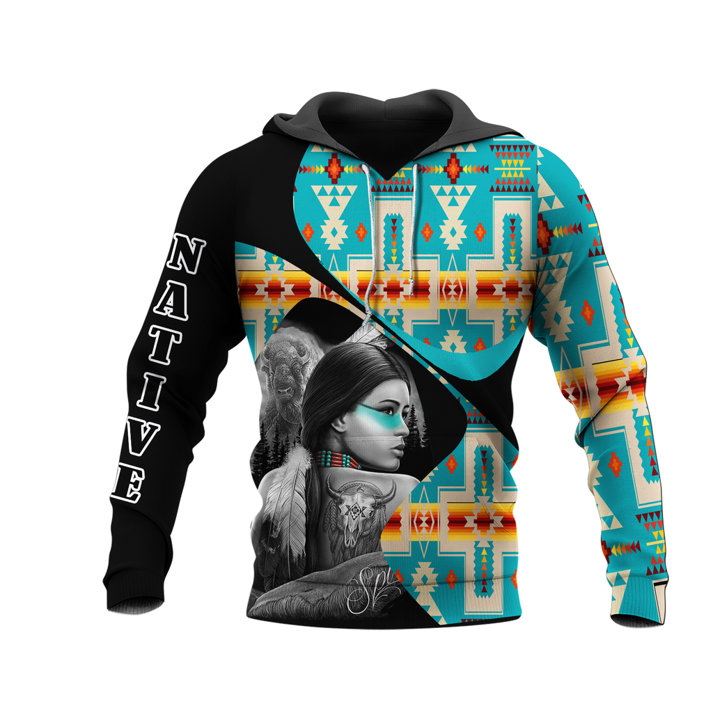 HD0012589 Pattern Native American  Pride 3D Hoodie