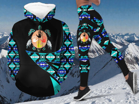 HD0012630v2 Turtle Native American Hoodie Leggings Set