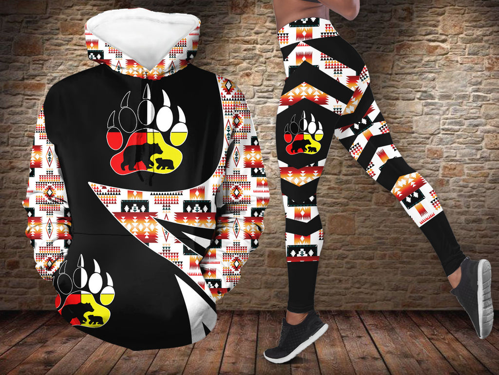 HD0012633 Mama Bear Native American Hoodie Leggings Set