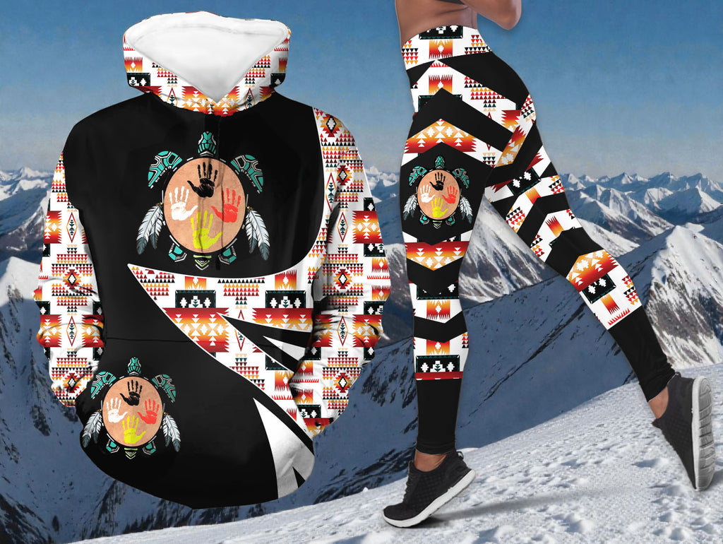 HD0012633v3 Turtle Native American Hoodie Leggings Set