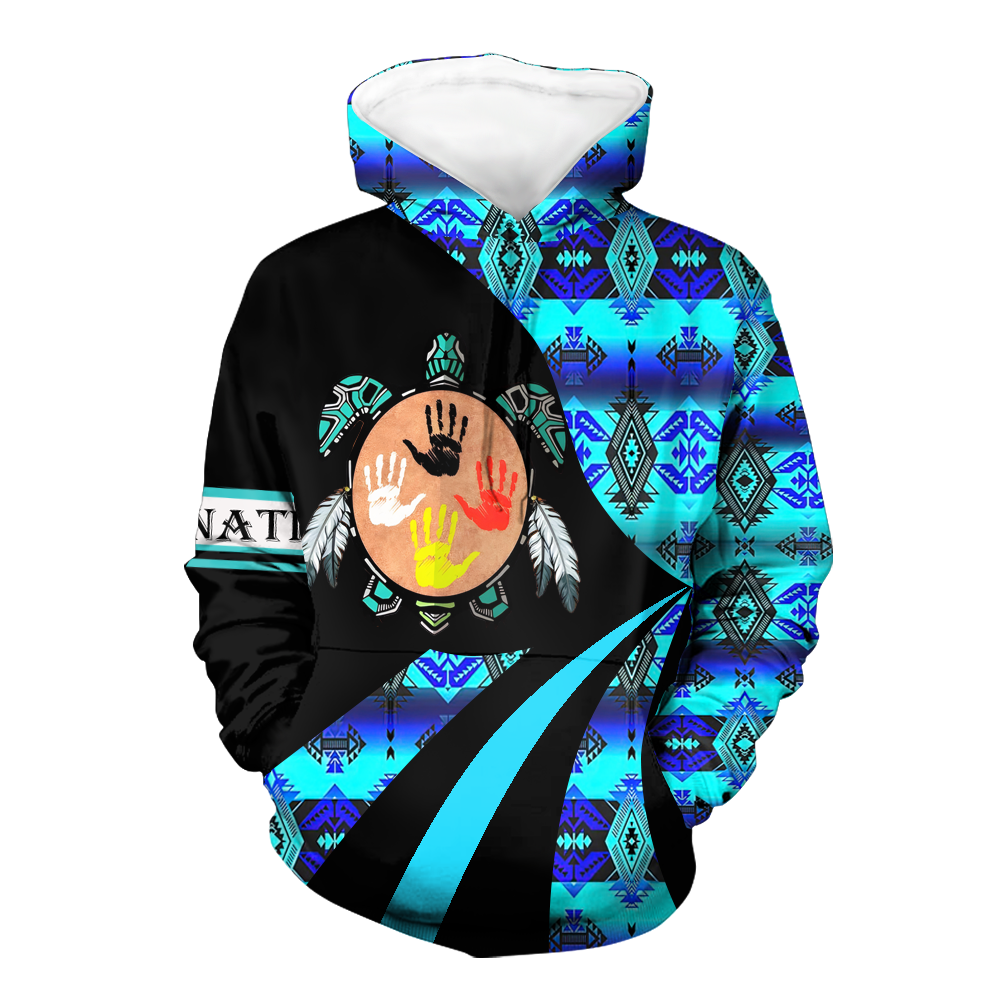 HD0012647 Tribal Turtle Spirit  Native American  Pride 3D Hoodie