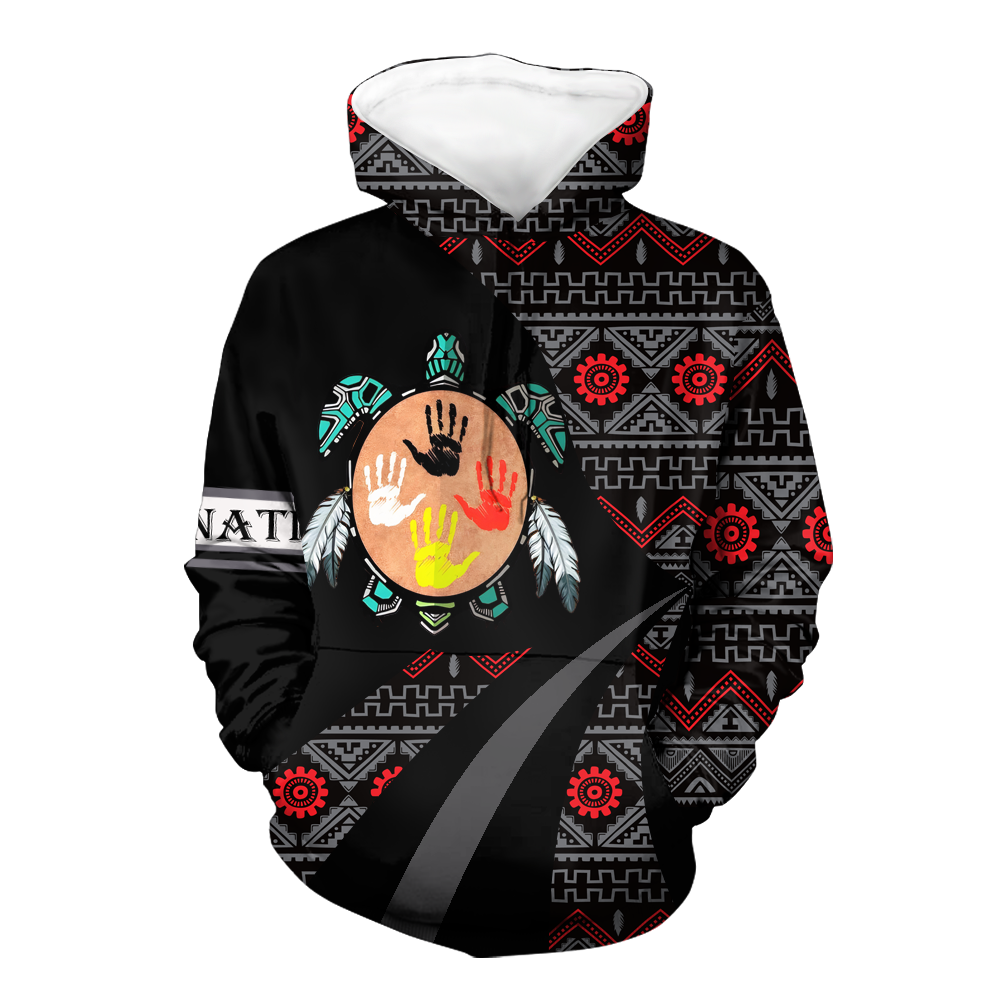 HD0012649 Tribal Turtle Spirit  Native American Pride 3D Hoodie