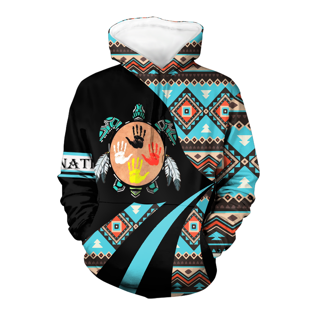 HD0012652 Tribal Turtle Spirit  Native American Pride 3D Hoodie