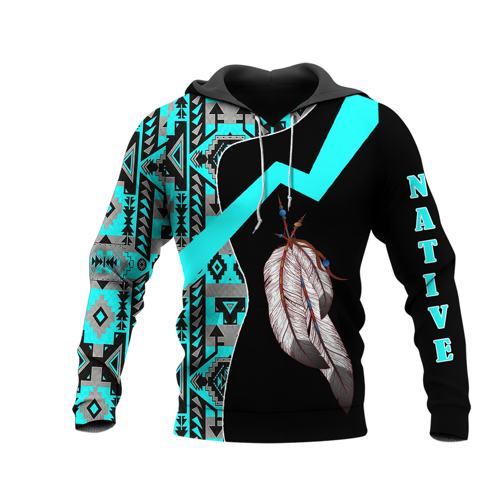 HD0012690 Indian Feather Native American Pride 3D Hoodie