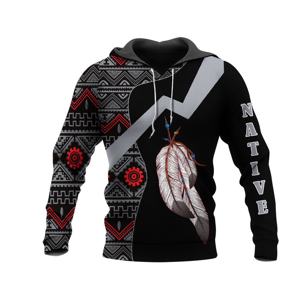 HD0012691 Indian Feather Native American Pride 3D Hoodie