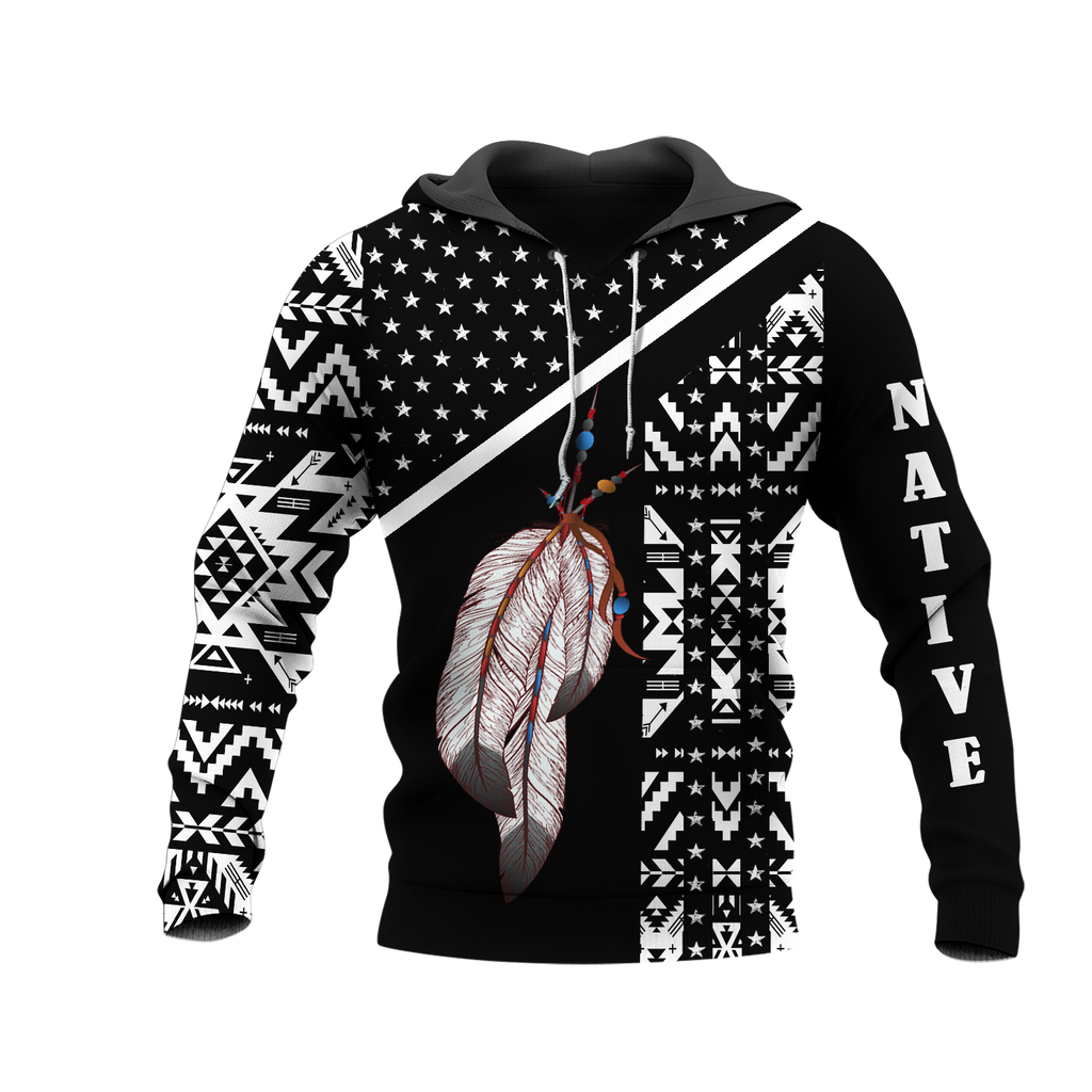 HD0012694 Indian Feather Native American Pride 3D Hoodie