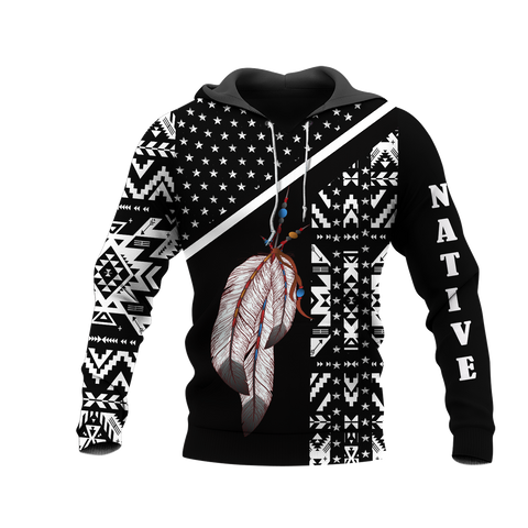 HD0012694 Indian Feather Native American Pride 3D Hoodie