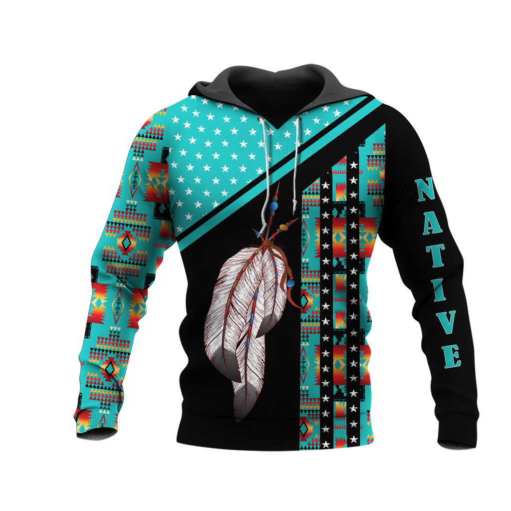 HD0012695 Indian Feather Native American Pride 3D Hoodie