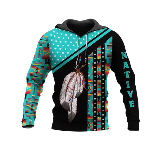 HD0012695 Indian Feather Native American Pride 3D Hoodie