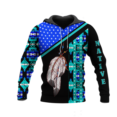 HD0012696 Indian Feather Native American Pride 3D Hoodie