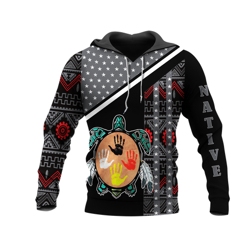 HD0012703 Tribal Turtle Spirit Native American Pride 3D Hoodie