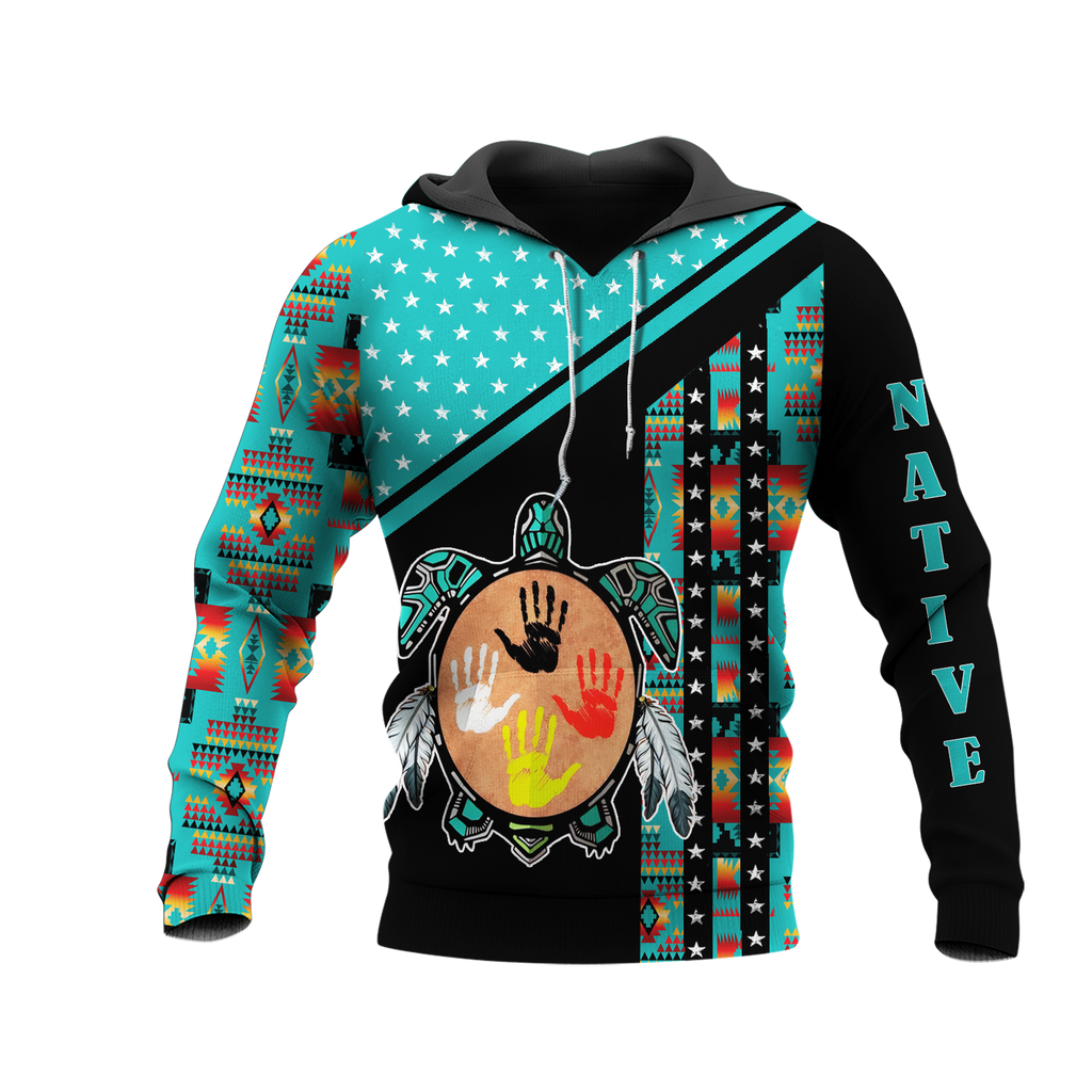 HD0012705 Tribal Turtle Spirit Native American Pride 3D Hoodie