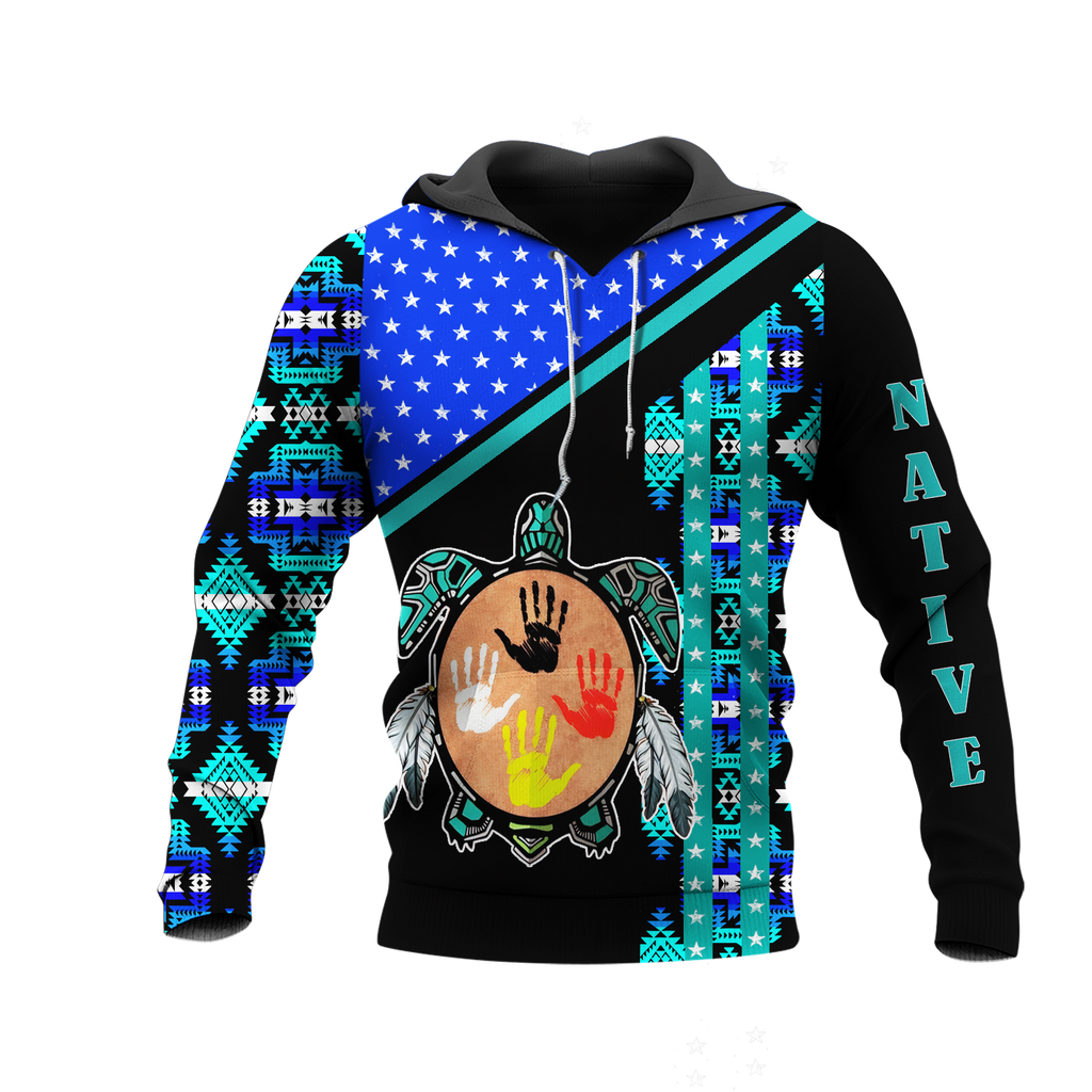 HD0012706 Tribal Turtle Spirit Native American Pride 3D Hoodie